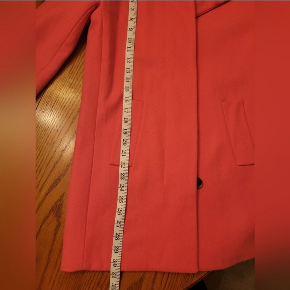J.Crew Cocoon Coat in Italian Stadium-Cloth Wool Blend Coral Pink Size 0 - Picture 8 of 9